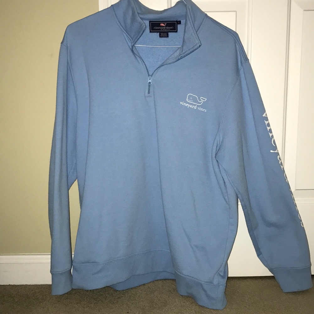 Light Blue VV Quarter Zip